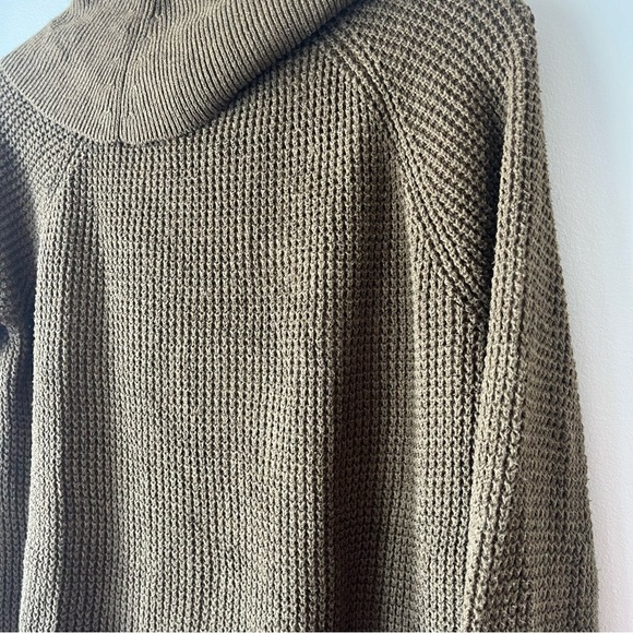 Michael Kors chunky knit oversized cowl neck sweater winter cozy neutral - Picture 12 of 13